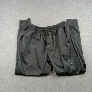 Mitre Pants Mens Medium Gray Joggers Elastic Waist Zip Pocket MK40217S1-FBS